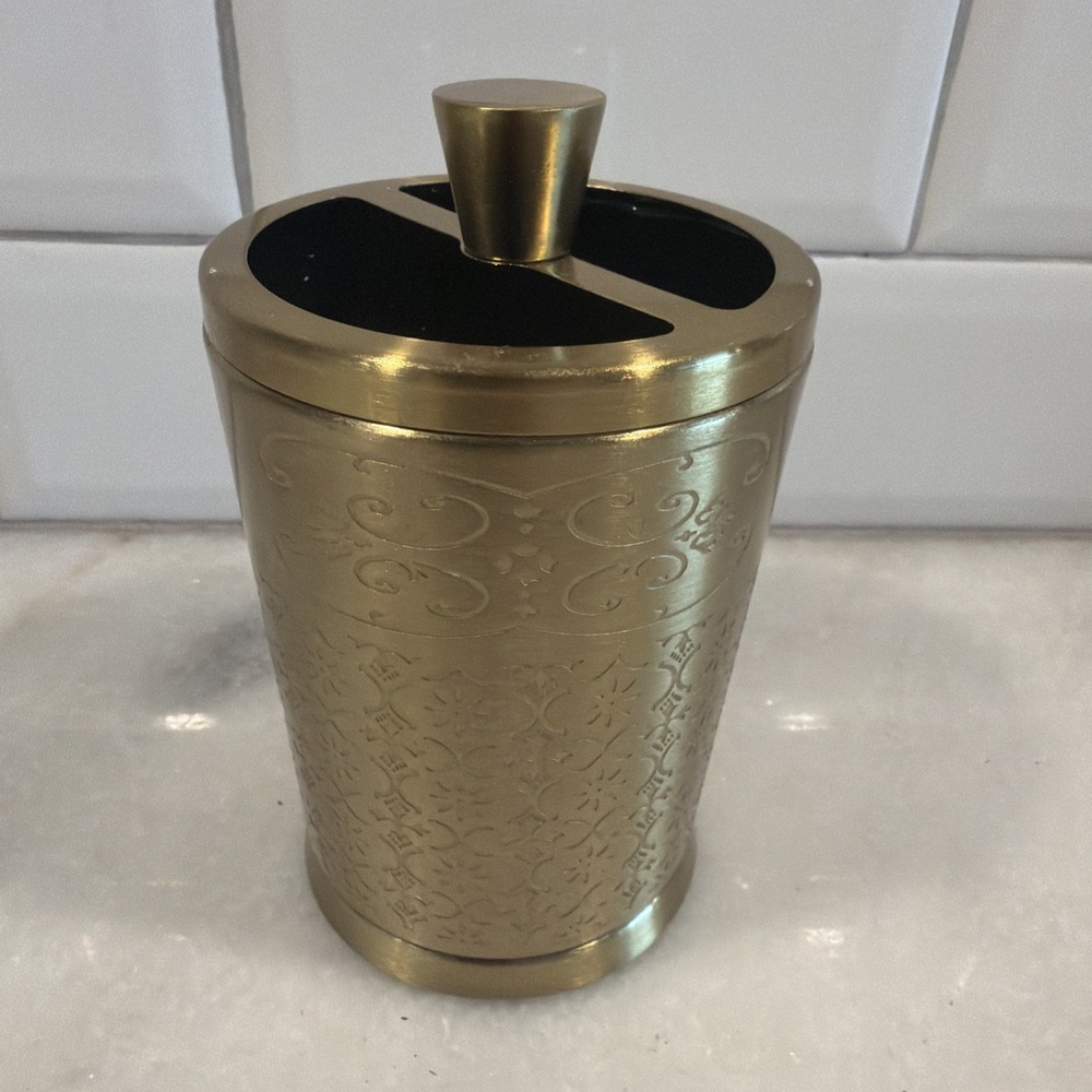Opalhouse Toothbrush Or Pen Holder Gold Etched Design ES001